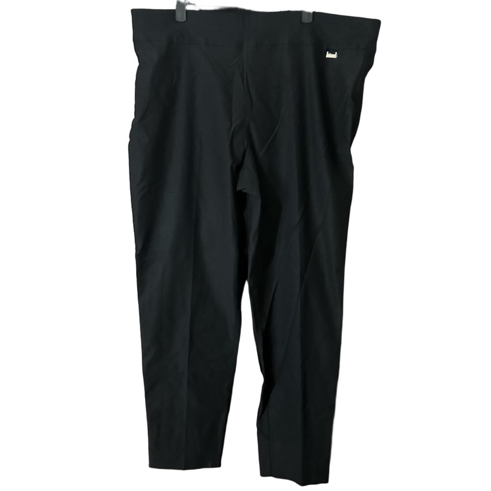 Anne Klein Black High Rise Slim Ankle Cropped Pants Sz XL NWT Office Dressy